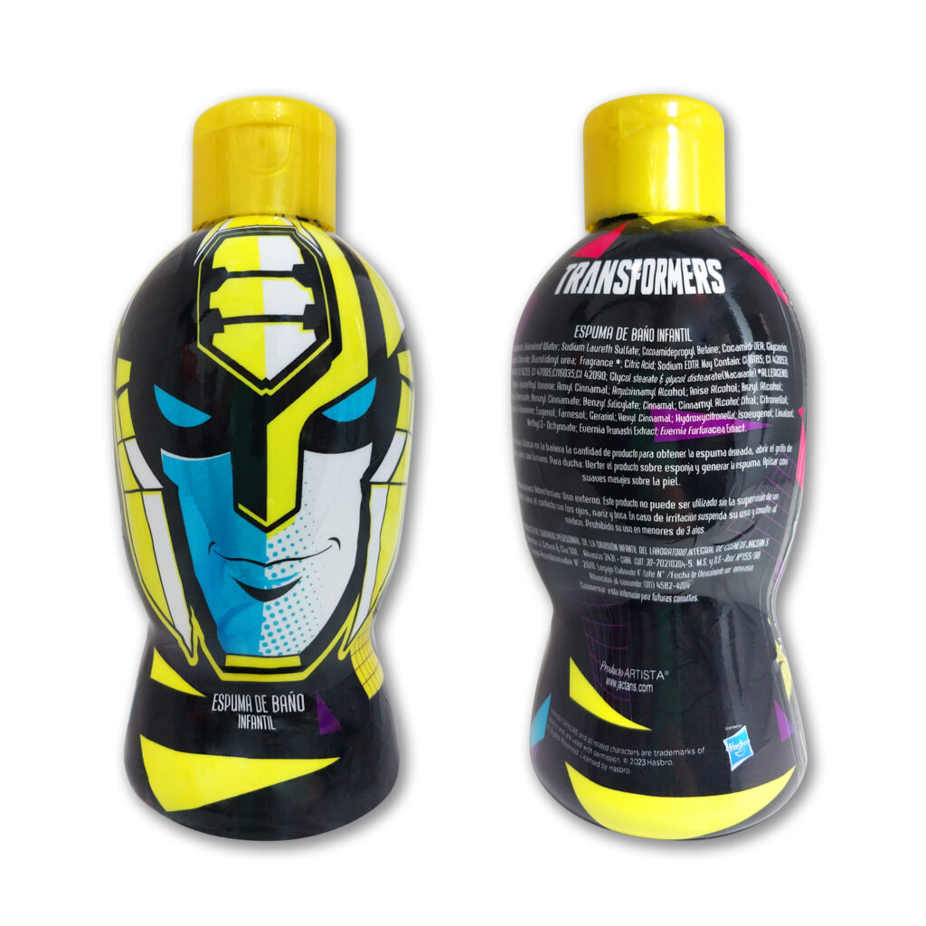 48167- Espuma de baño x250ml. TRANSFORMERS 3D (JACTANS) DESC. 15%