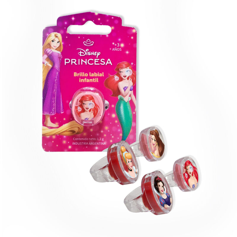 49447- Anillo Brillo Labial PRINCESAS en Blister (JACTANS) DESC. 15%