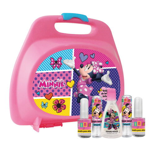 40338- Valija de Belleza MINNIE (Perf.+2 esmaltes+2labiales+stickers) (JACTANS) DESC. 15%