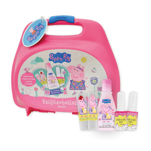 4388- Valija de Belleza PEPPA PIG (Perf+2 esmaltes+2labiales+sticker) (JACTANS) DESC. 15%