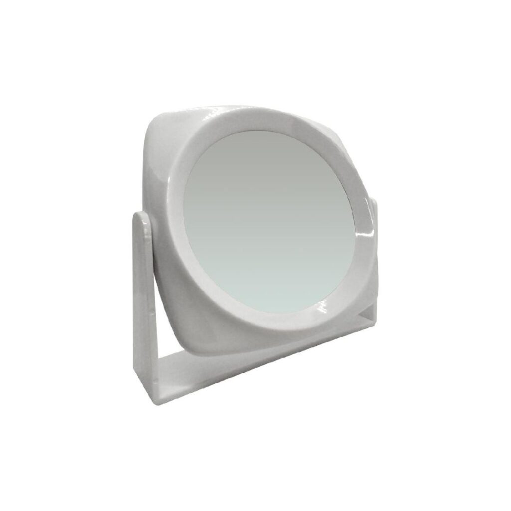 ESPEJO E-557 C/PIE DOBLE FAZ 10cm DIAMETRO (JESSAMY)