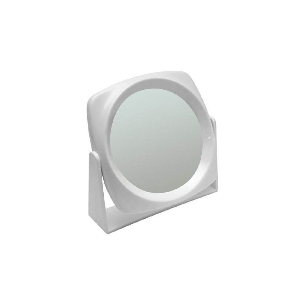 ESPEJO E-558 C/PIE DOBLE FAZ 13cm DIAMETRO (JESSAMY)