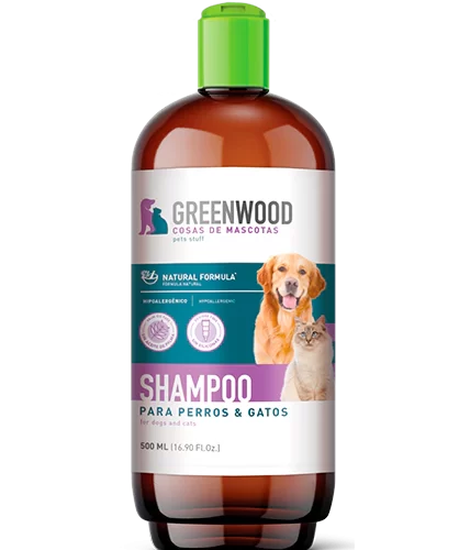 GREENWOOD SHAMPOO PERROS & GATOS x500ml. (5745001) (ALGABO)