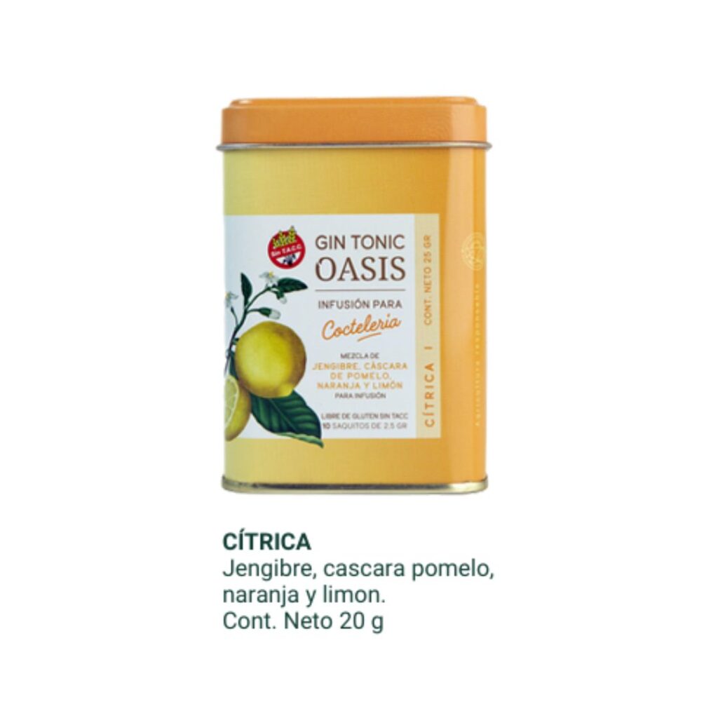 GIN TONIC CITRICA LATA x 10saq. (H. OASIS)
