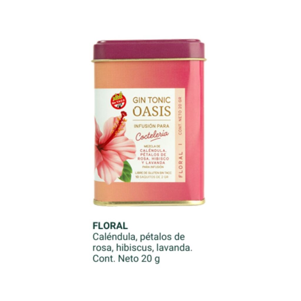 GIN TONIC FLORAL LATA x 10saq. (H. OASIS)