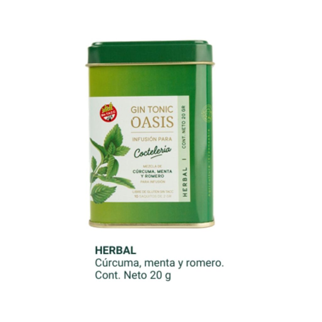 GIN TONIC HERBAL LATA x 10saq. (H. OASIS)