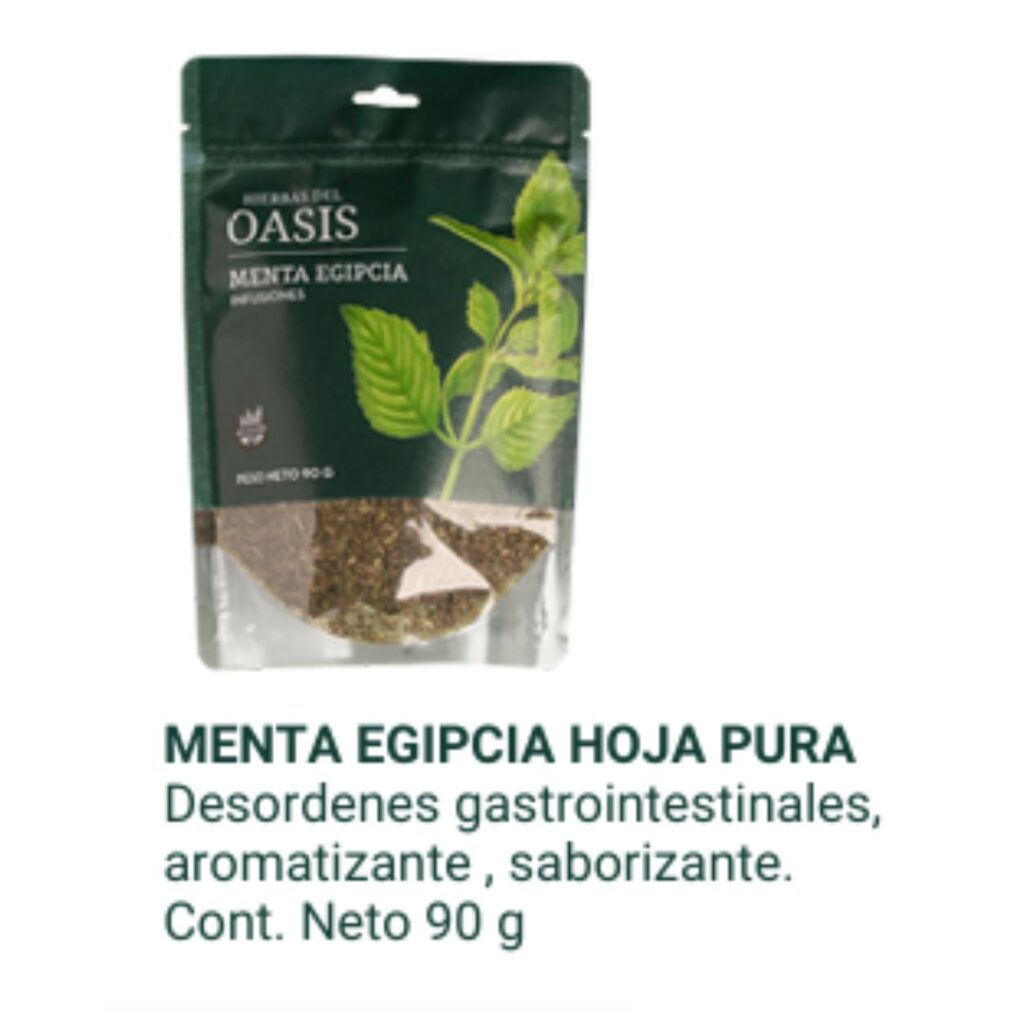 MENTA EGIPCIA HOJA PURA DOY PACK x90gr. (H. OASIS)