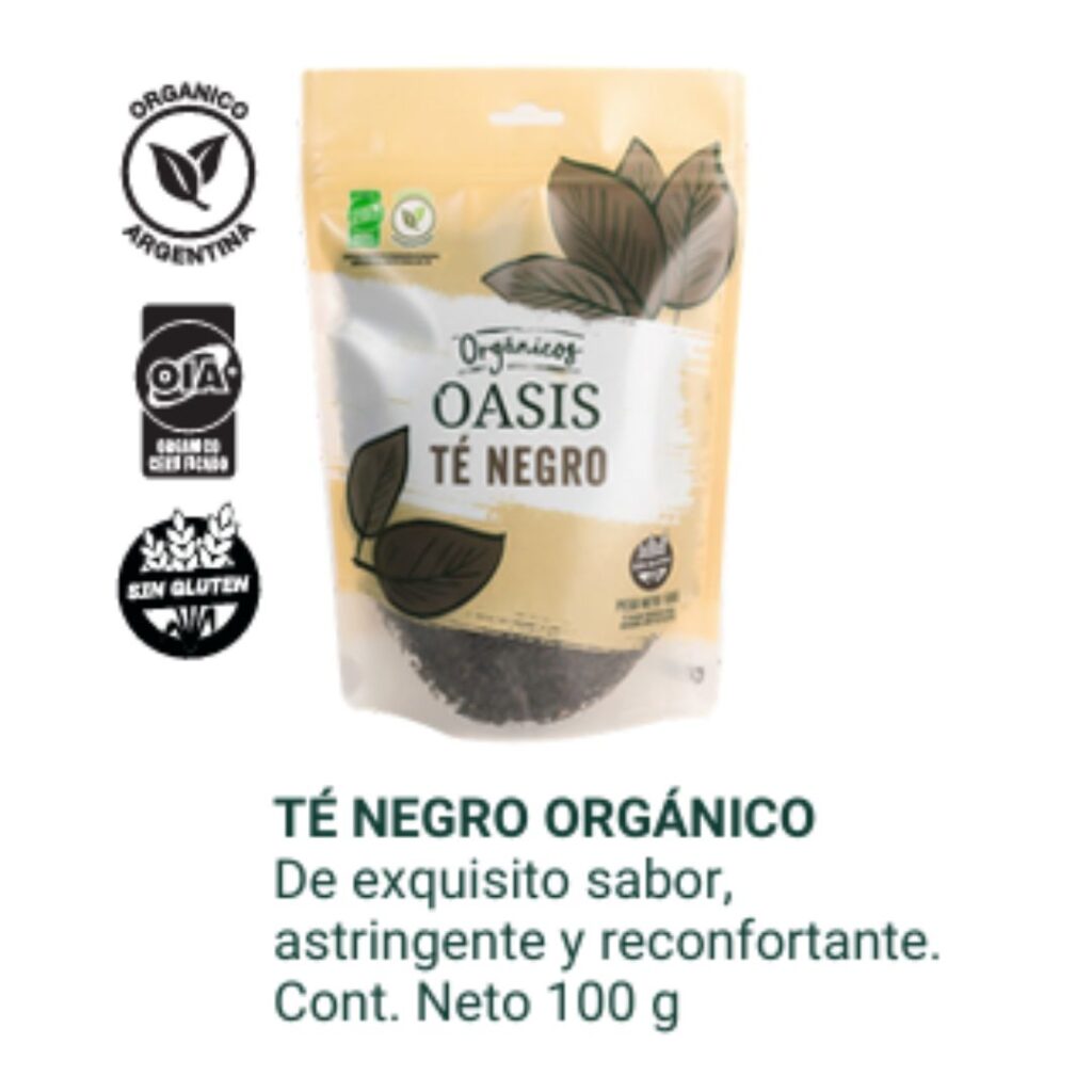 TE NEGRO ORGANICO DOY PACK x100gr. (H. OASIS)