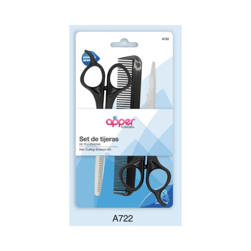 SET TIJERAS PELUQUERIA C/PEINE A-722 (APPER)