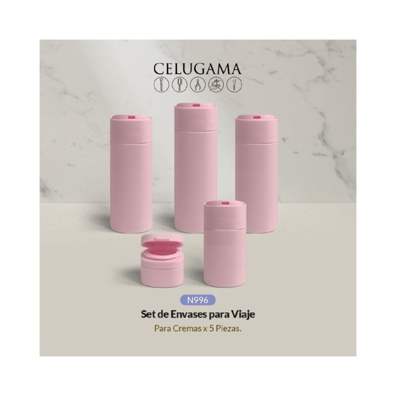 SET DE VIAJE N-996 ENVASES x 5ind C/PORTACOSMETICO (JESSAMY)