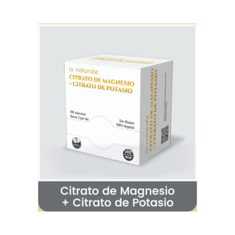 CITRATO DE MAGNESIO + CITRATO DE POTASIO Blistera x100 Caps. (IO NATURALE)