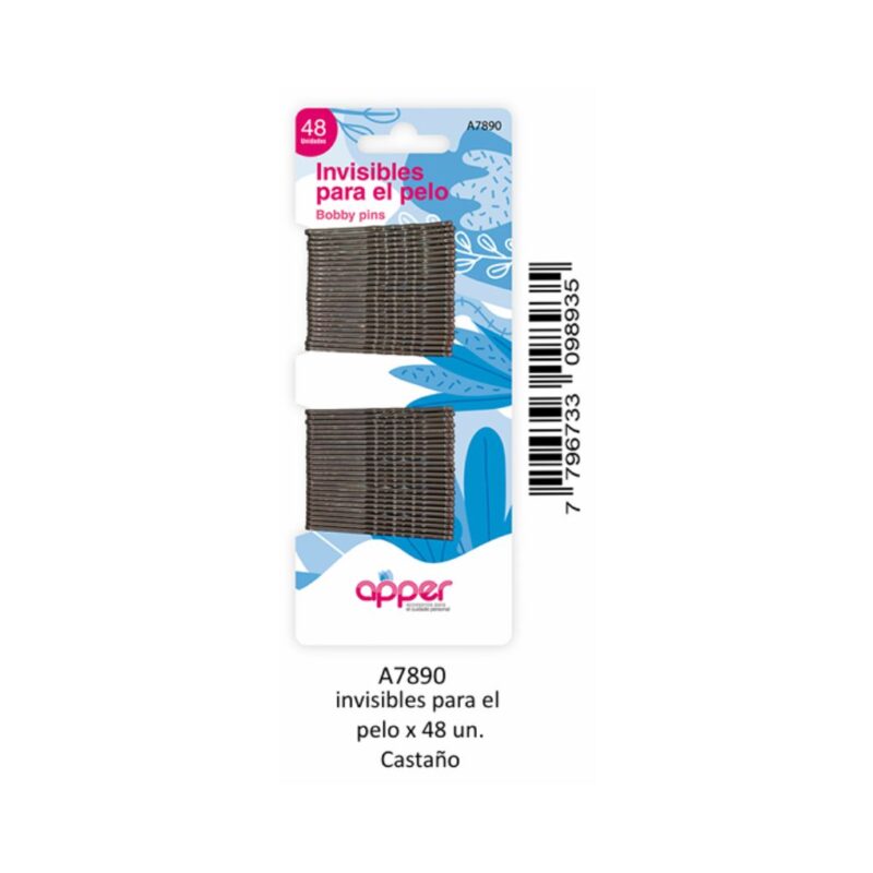 INVISIBLE A-7890 PELO CASTAÑO x48 un. (APPER)