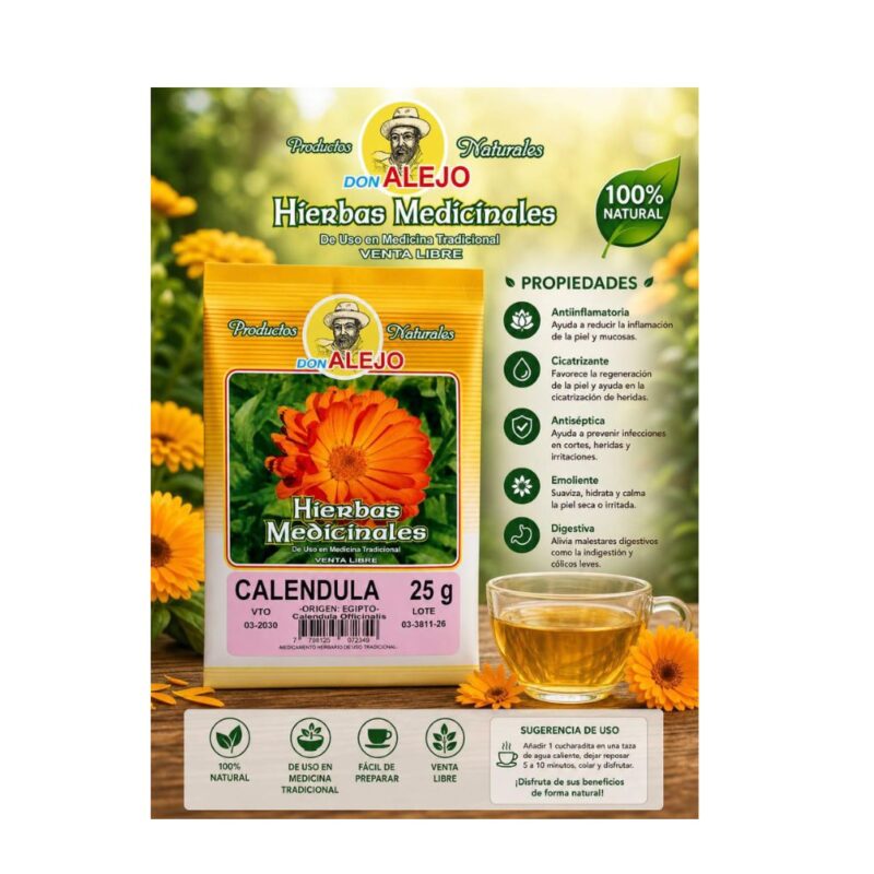 CALENDULA sobre FLORAL (DON ALEJO) (NDPB)