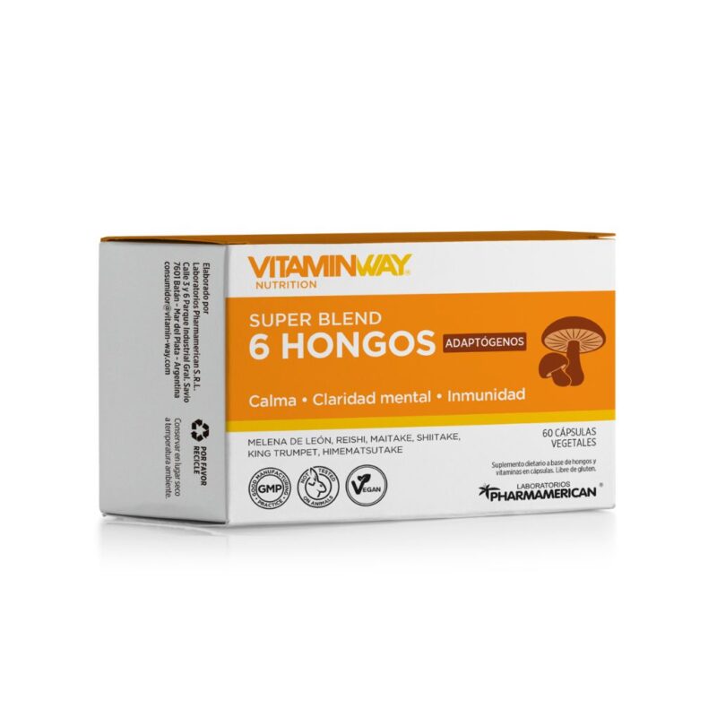 SUPER BLEND 6 HONGOS (Adaptogenos) x60 Caps. (VITAMIN WAY)
