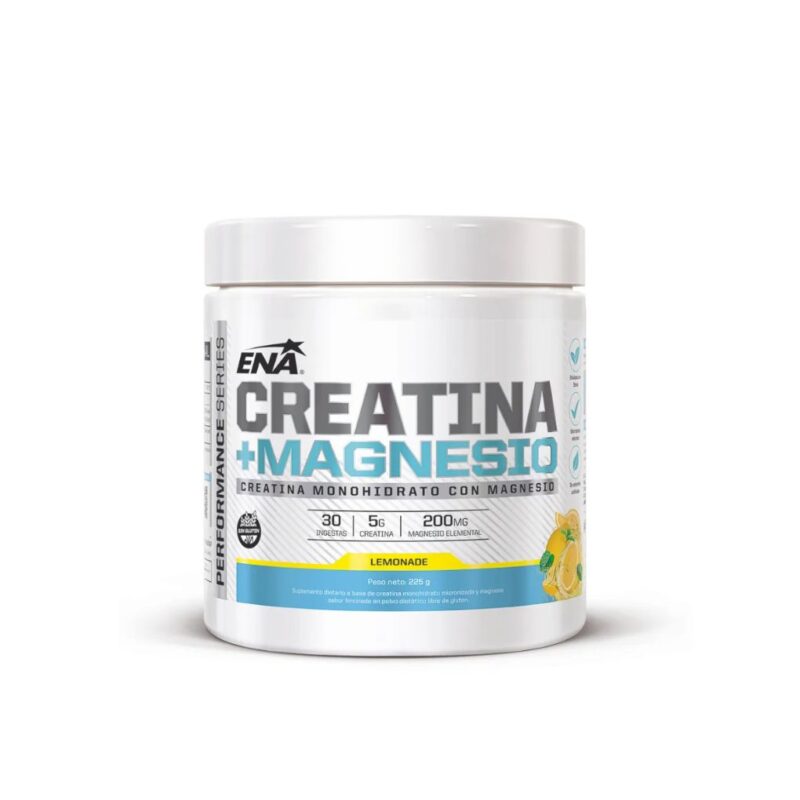 CREATINA +MAGNESIO Sab. LIMONADA  x225gr. PROMO MENSUAL 25% DESC. (ENA SPORT)