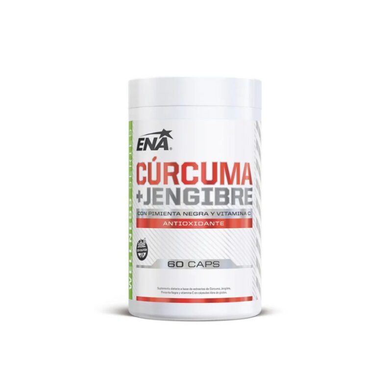 CURCUMA + JENGIBRE Y PIM. NEGRA x60caps. PROMO MENSUAL 25% DESC. (ENA SPORT)