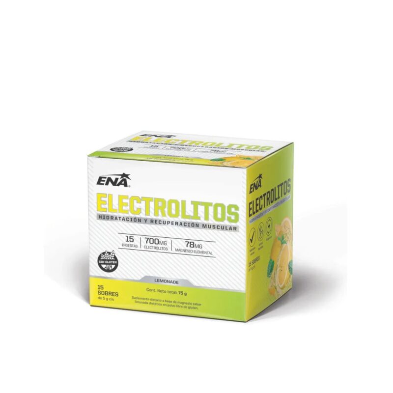 ELECTROLITOS LEMONADE x15 sobres PROMO MENSUAL 20% DESC. (ENA SPORT)