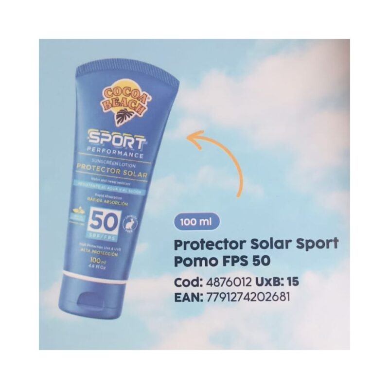 PROTECTOR SOLAR SPORT SPF 50 POMO x100gr. (4876012) (COCOA BEACH)