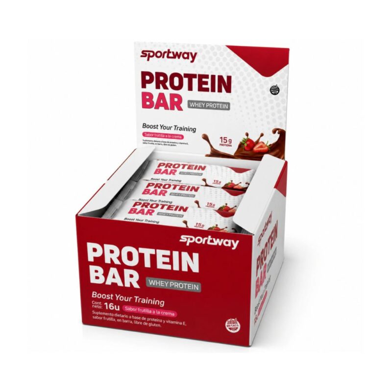 PROTEIN BAR SPORTWAY FRUTILLA x16 un.